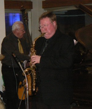 Terry Giles on sax and John Arthy on bass