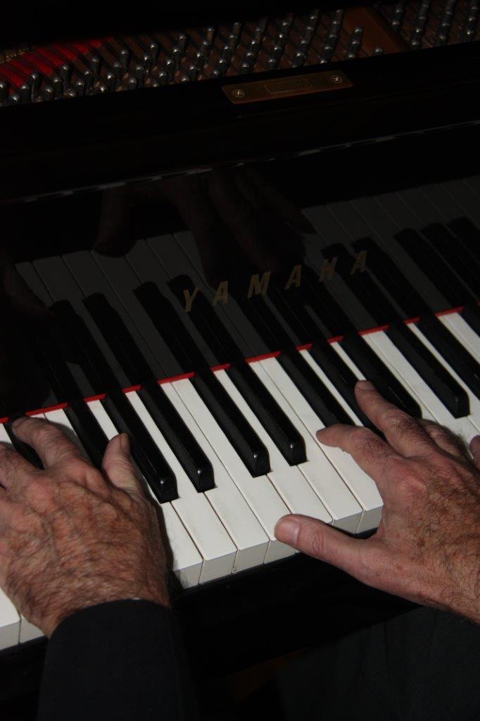 In tune: Mick Hamer at his grand piano